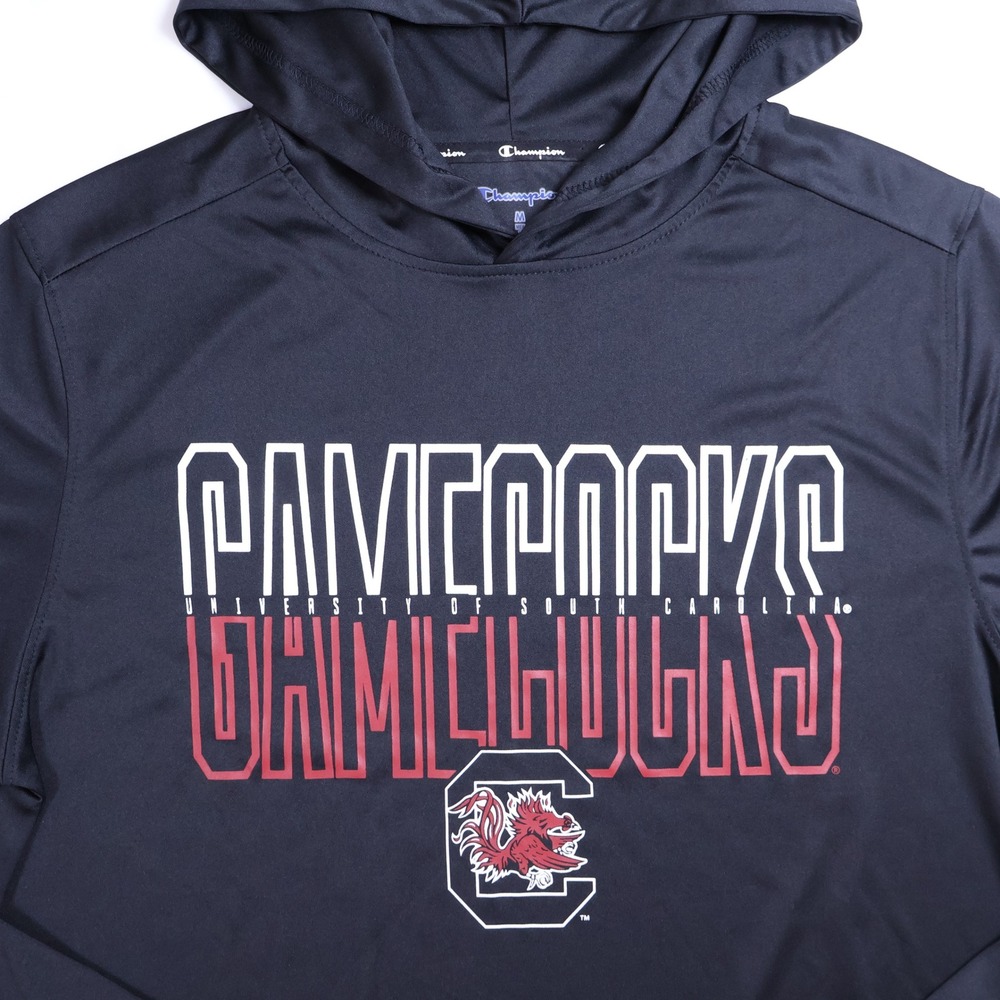 Champion Mens South Carolina‎ Gamecocks Hooded Long Sleeve Shirt Black Size M